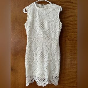 Cream crochet dress, size medium